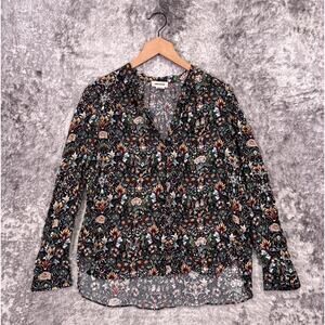 Zadig & Voltaire Blouse XS Womens Floral Tink Long Sleeve Top